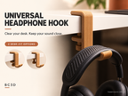Clamp-On Headphone Hook for Desks | 3D Printed Headset Holder - Single or 2 Pack