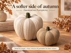 3D Printed Decorative Pumpkin | Custom Fall Pumpkin Decor - Modern Autumn Home Decor