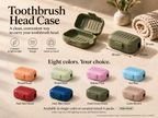 Toothbrush Travel Case 4-Pack, Compact Ventilated Brush Head Covers, 8 Matte Colors