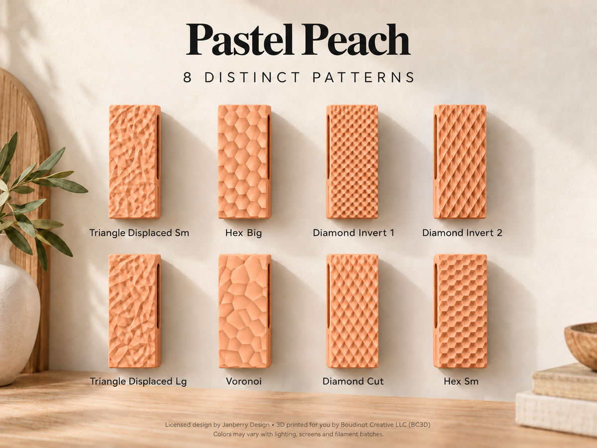 Pressure Lock Towel Hanger, 8 Patterns - Adhesive or Screw Mount | 2 or 4 Pack