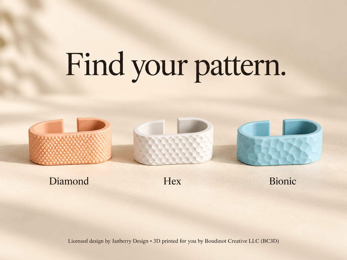 Cable Organizer Set, 3 Printed Clips for Cord Storage | Single or Mixed Sizes