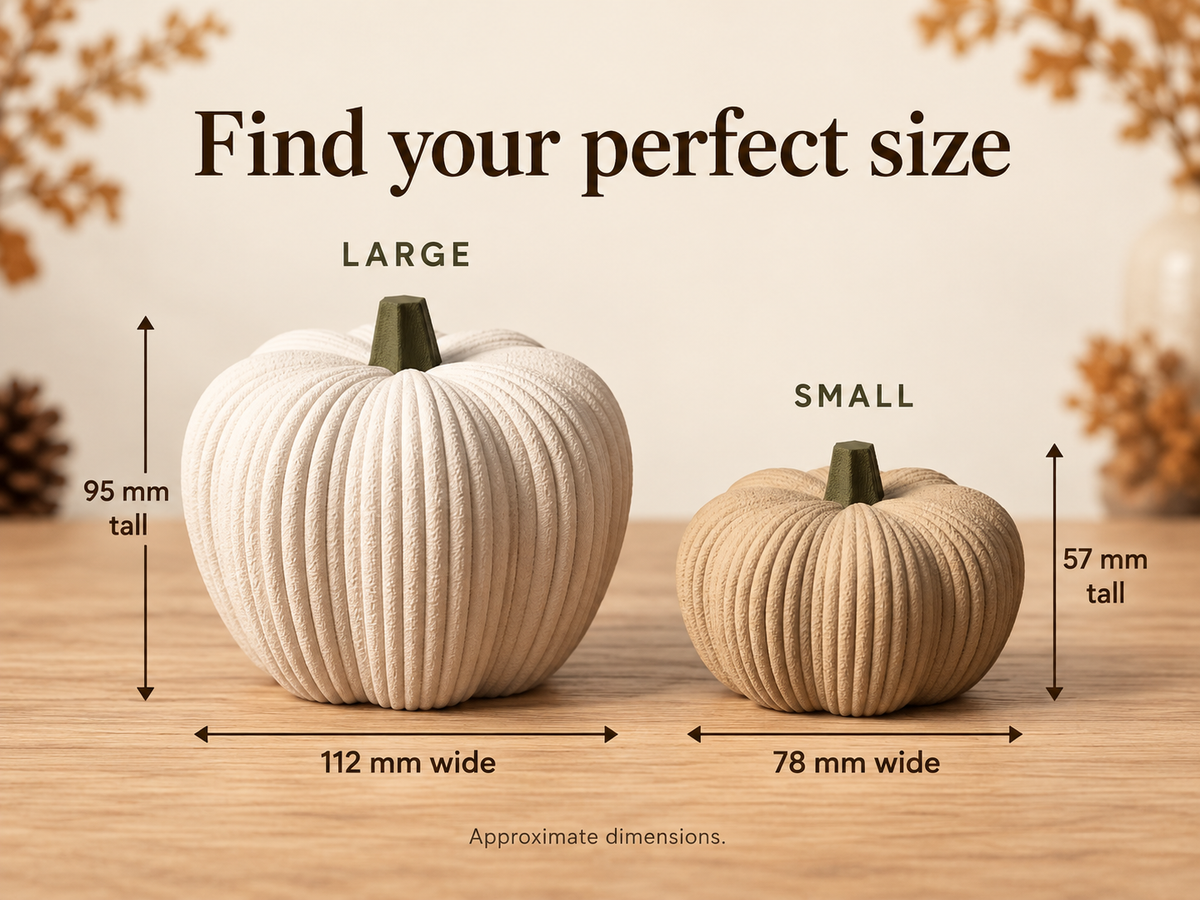 3D Printed Decorative Pumpkin | Custom Fall Pumpkin Decor - Modern Autumn Home Decor