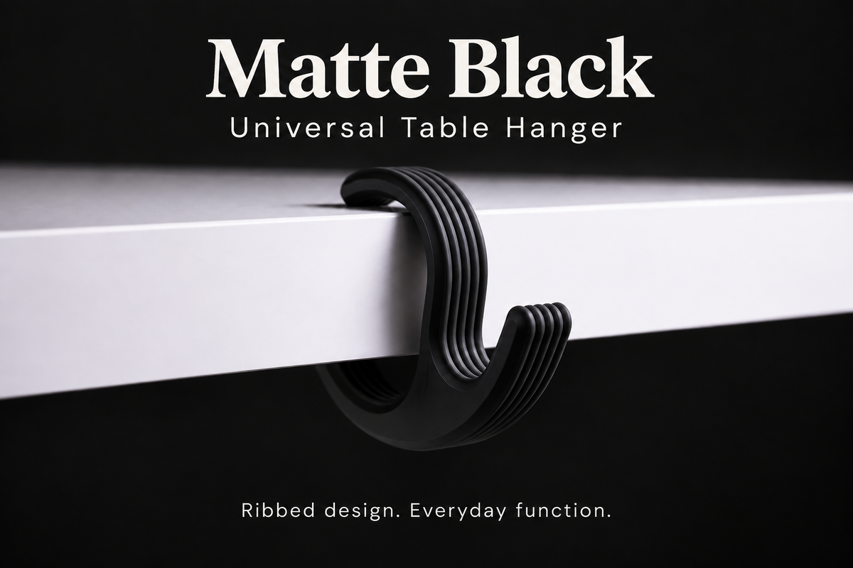 Universal Bag Hanger for Table or Desk | Purse, Backpack & Tote Hook ~ Regular or Longer