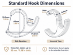 Universal Bag Hanger for Table or Desk | Purse, Backpack & Tote Hook ~ Regular or Longer