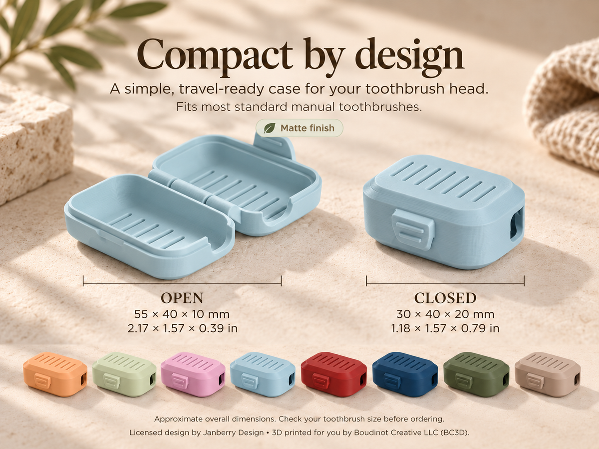 Toothbrush Travel Case 4-Pack, Compact Ventilated Brush Head Covers, 8 Matte Colors