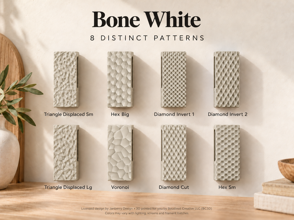 Pressure Lock Towel Hanger, 8 Patterns - Adhesive or Screw Mount | 2 or 4 Pack