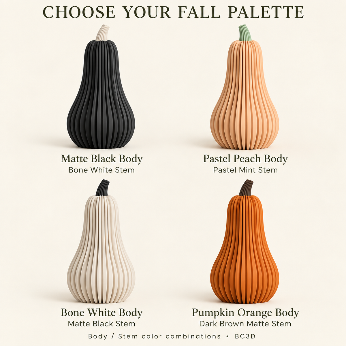Tall Ribbed Pumpkin Decor, Modern Halloween & Fall Decoration | LED Tea Light Compatible.
