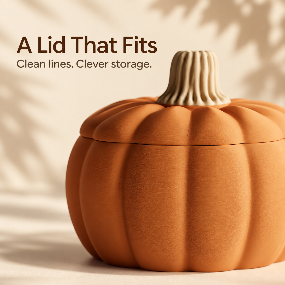 Kurbia Ribbed Pumpkin Candy Bowl with Lid, Made-to-Order Halloween Décor