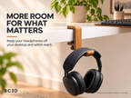 Clamp-On Headphone Hook for Desks | 3D Printed Headset Holder - Single or 2 Pack