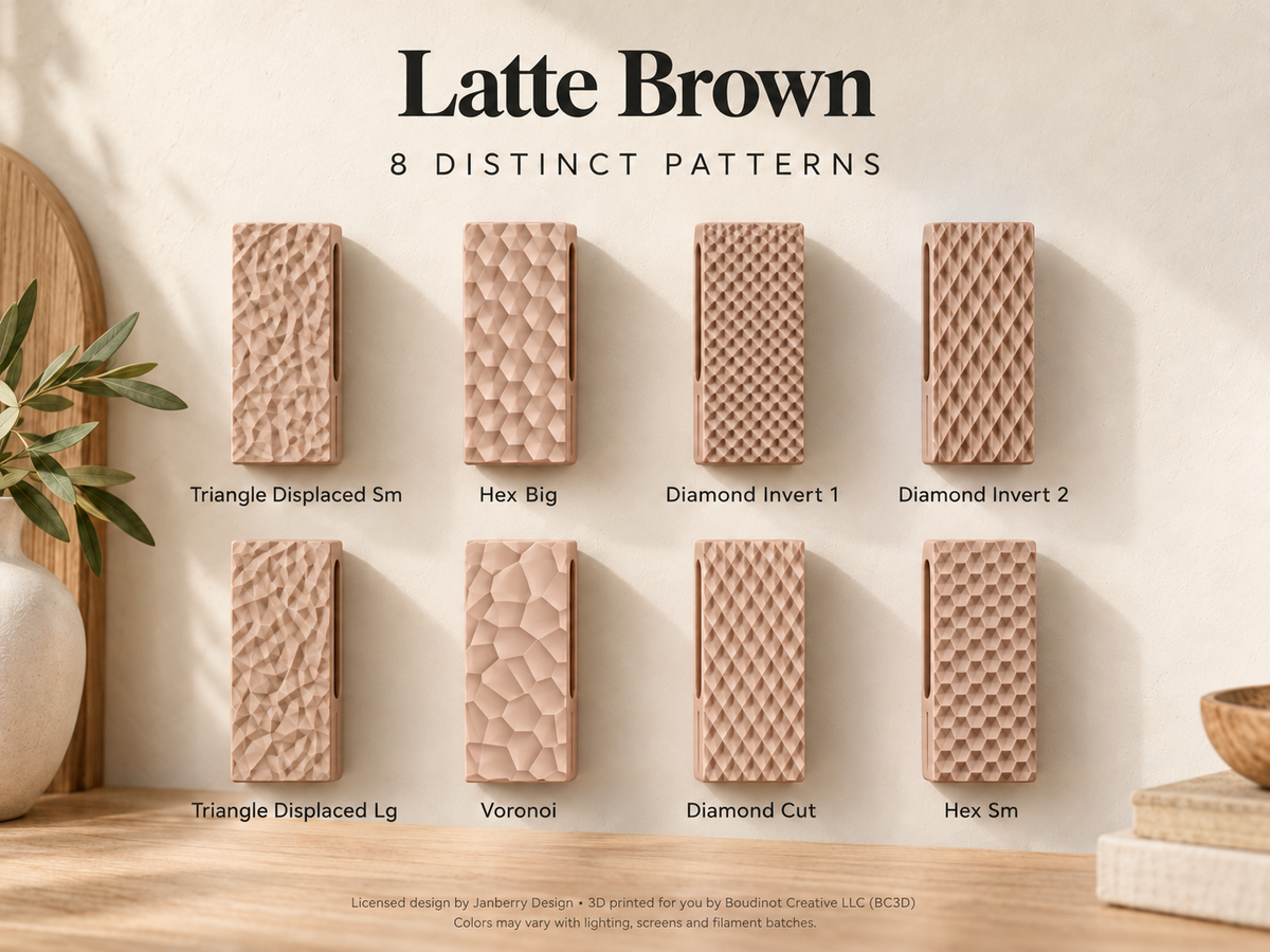 Pressure Lock Towel Hanger, 8 Patterns - Adhesive or Screw Mount | 2 or 4 Pack