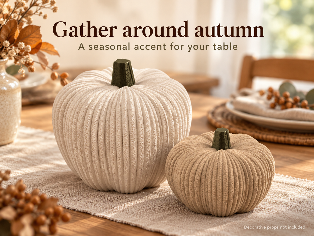 3D Printed Decorative Pumpkin | Custom Fall Pumpkin Decor - Modern Autumn Home Decor