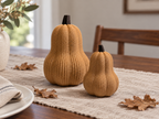 Textured Butternut Pumpkin Decor, Modern 3D Printed Fall Decoration