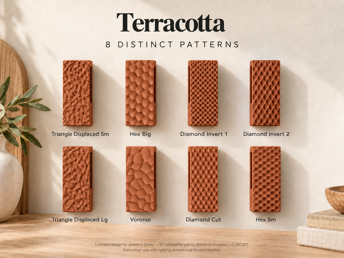 Pressure Lock Towel Hanger, 8 Patterns - Adhesive or Screw Mount | 2 or 4 Pack