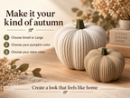 3D Printed Decorative Pumpkin | Custom Fall Pumpkin Decor - Modern Autumn Home Decor