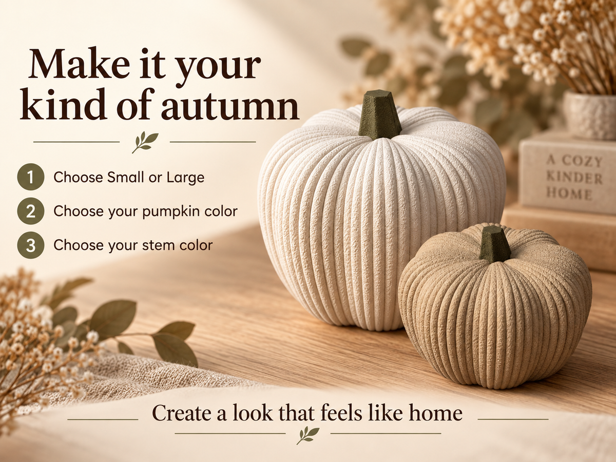 3D Printed Decorative Pumpkin | Custom Fall Pumpkin Decor - Modern Autumn Home Decor