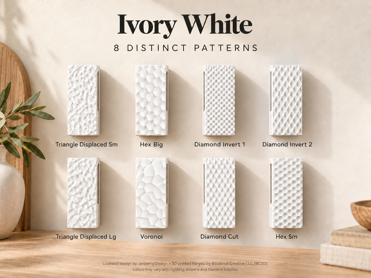 Pressure Lock Towel Hanger, 8 Patterns - Adhesive or Screw Mount | 2 or 4 Pack