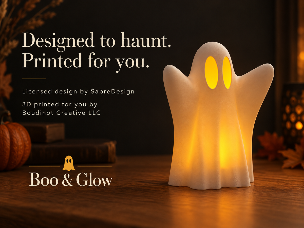 Boo & Glow Ghost Tea Light Holder – Halloween Decor, Optional LED Tea Lights