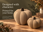 3D Printed Decorative Pumpkin | Custom Fall Pumpkin Decor - Modern Autumn Home Decor