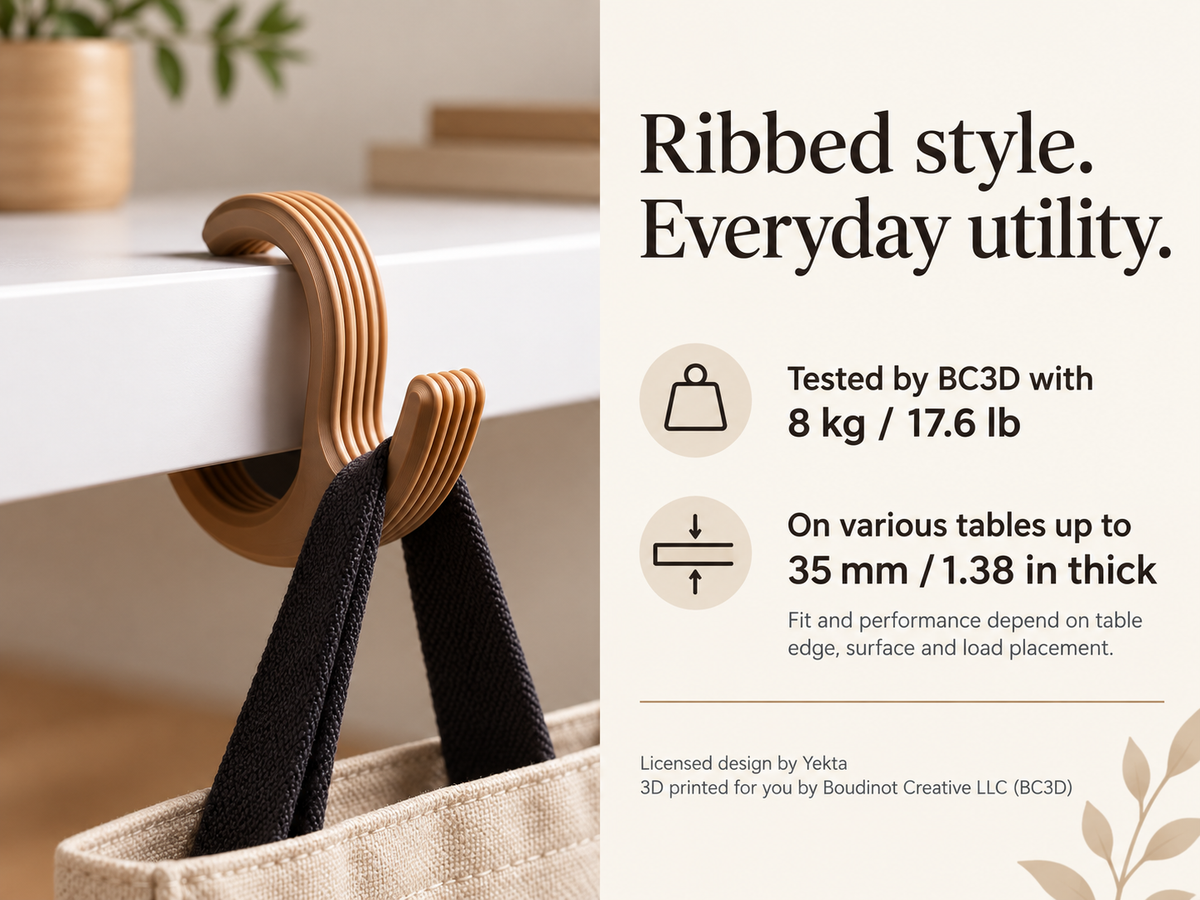 Universal Bag Hanger for Table or Desk | Purse, Backpack & Tote Hook ~ Regular or Longer