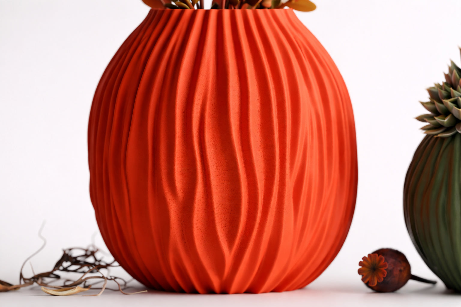 Ondula Ripple Vase | Sculptural 3D Printed Planter | Modern Textured Home Decor