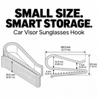 Car Visor Sunglasses Holder, 3D Printed Glasses Hook