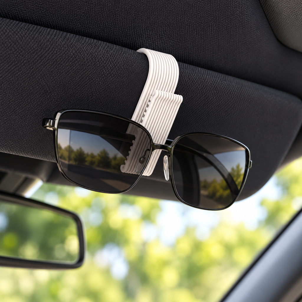 Car Visor Sunglasses Holder, 3D Printed Glasses Hook