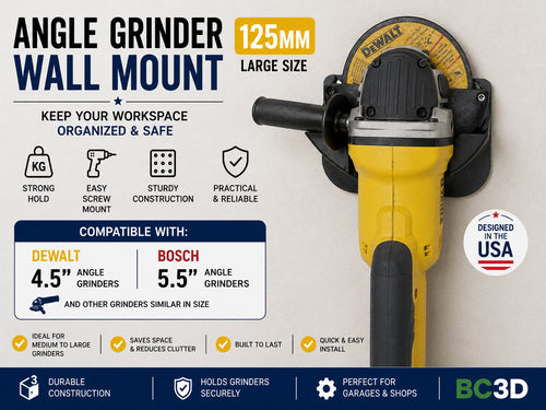 Angle Grinder Wall Mount – 3D Printed Tool Organizer
