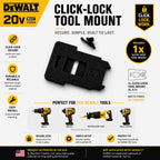 DeWalt 20V Tool and Battery Mounts - Click Lock
