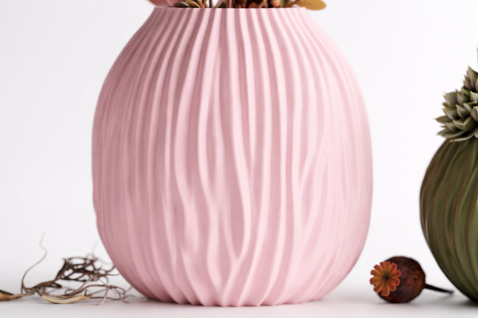 Ondula Ripple Vase | Sculptural 3D Printed Planter | Modern Textured Home Decor