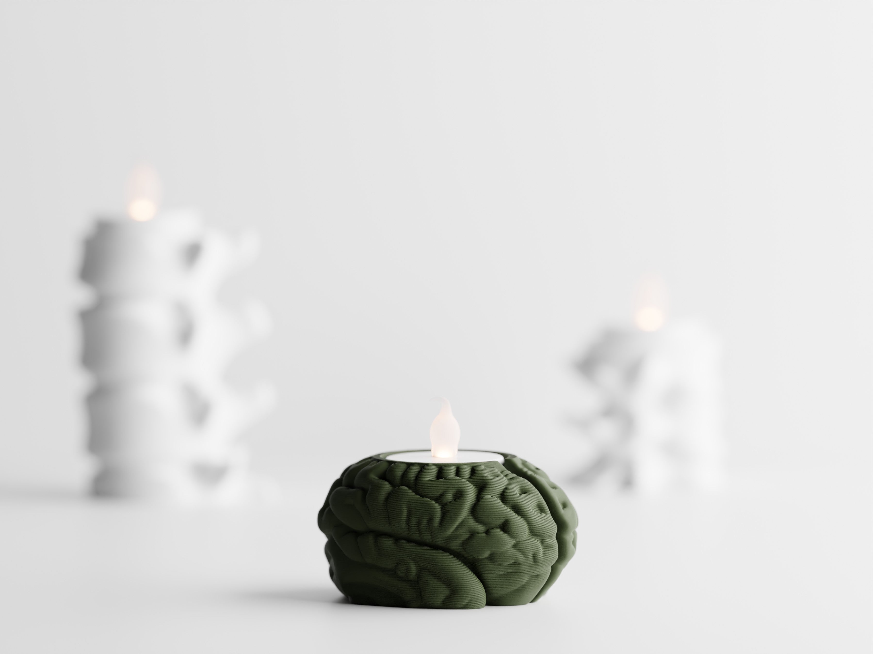 Neuroglow Tealight Holder – Modern Candle Decor | 3D Printed LED Tealight Holder