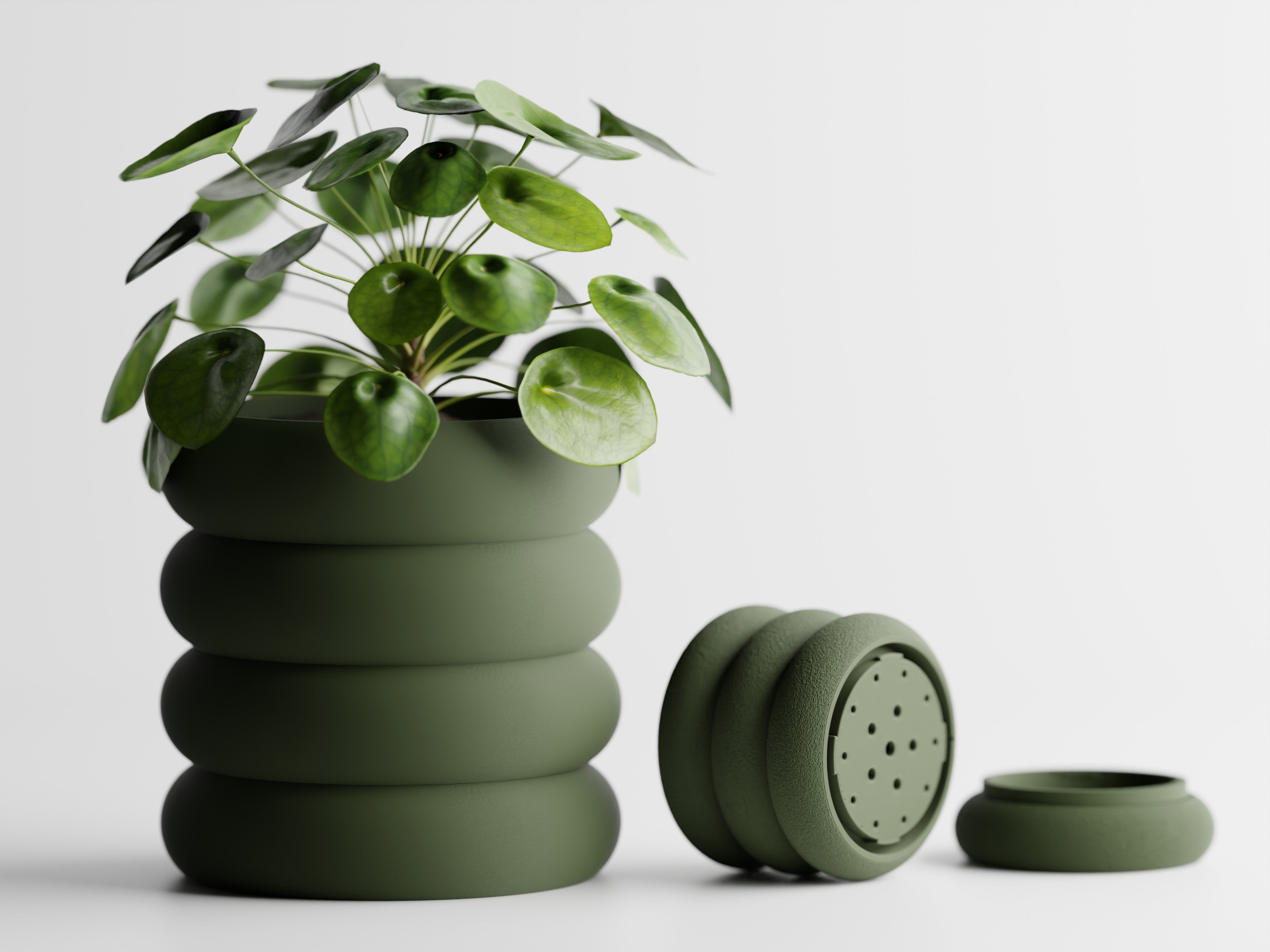 Fluxo Modular Planter with Drainage | 3D Printed Twist-Lock Planter | Modern Indoor Plant Pot