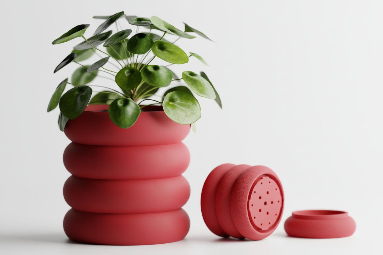 Fluxo Modular Planter with Drainage | 3D Printed Twist-Lock Planter | Modern Indoor Plant Pot