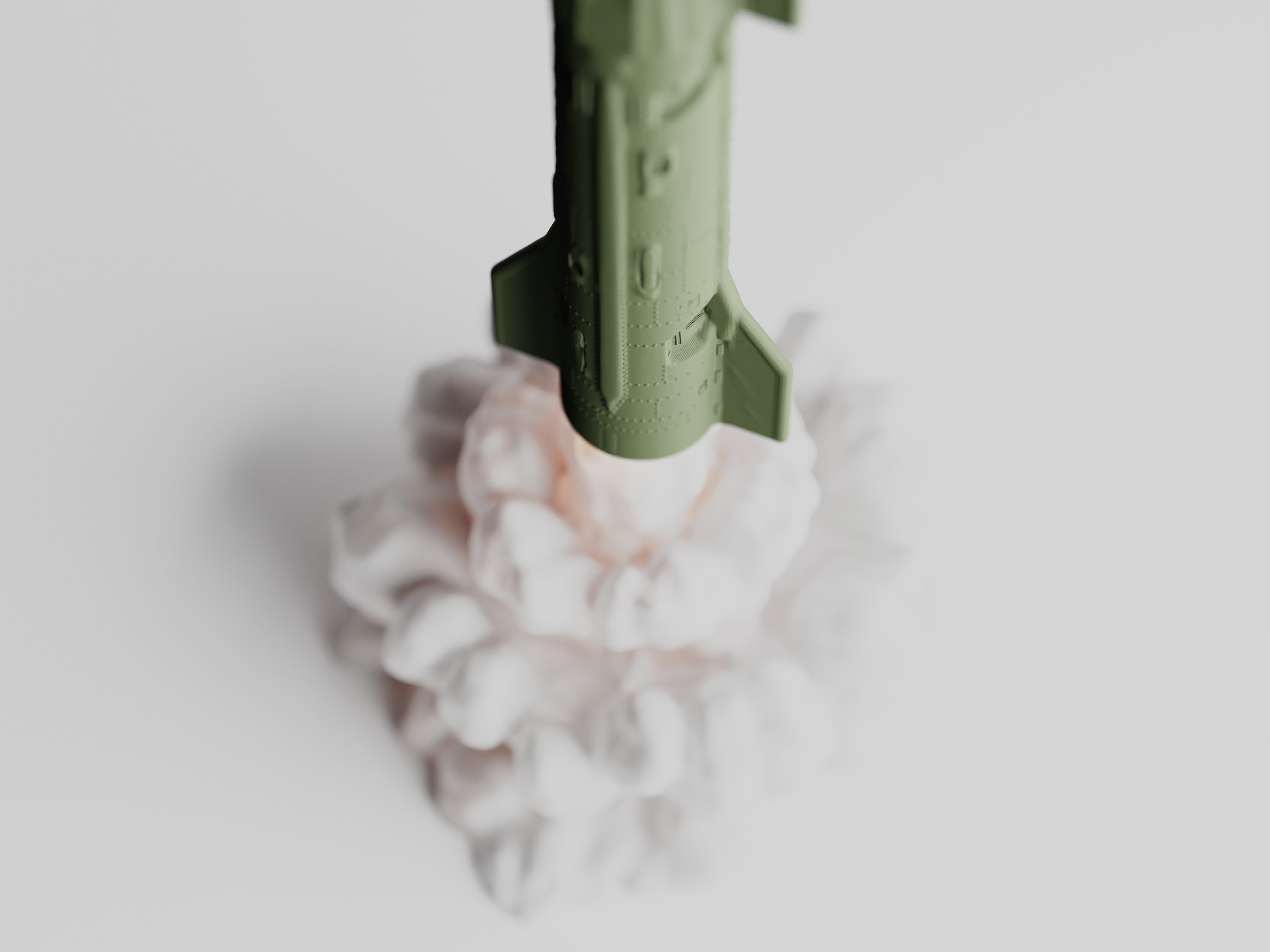 LiftOff Rocket Flame Lamp – LED Tealight Included | 3D Printed Space Decor