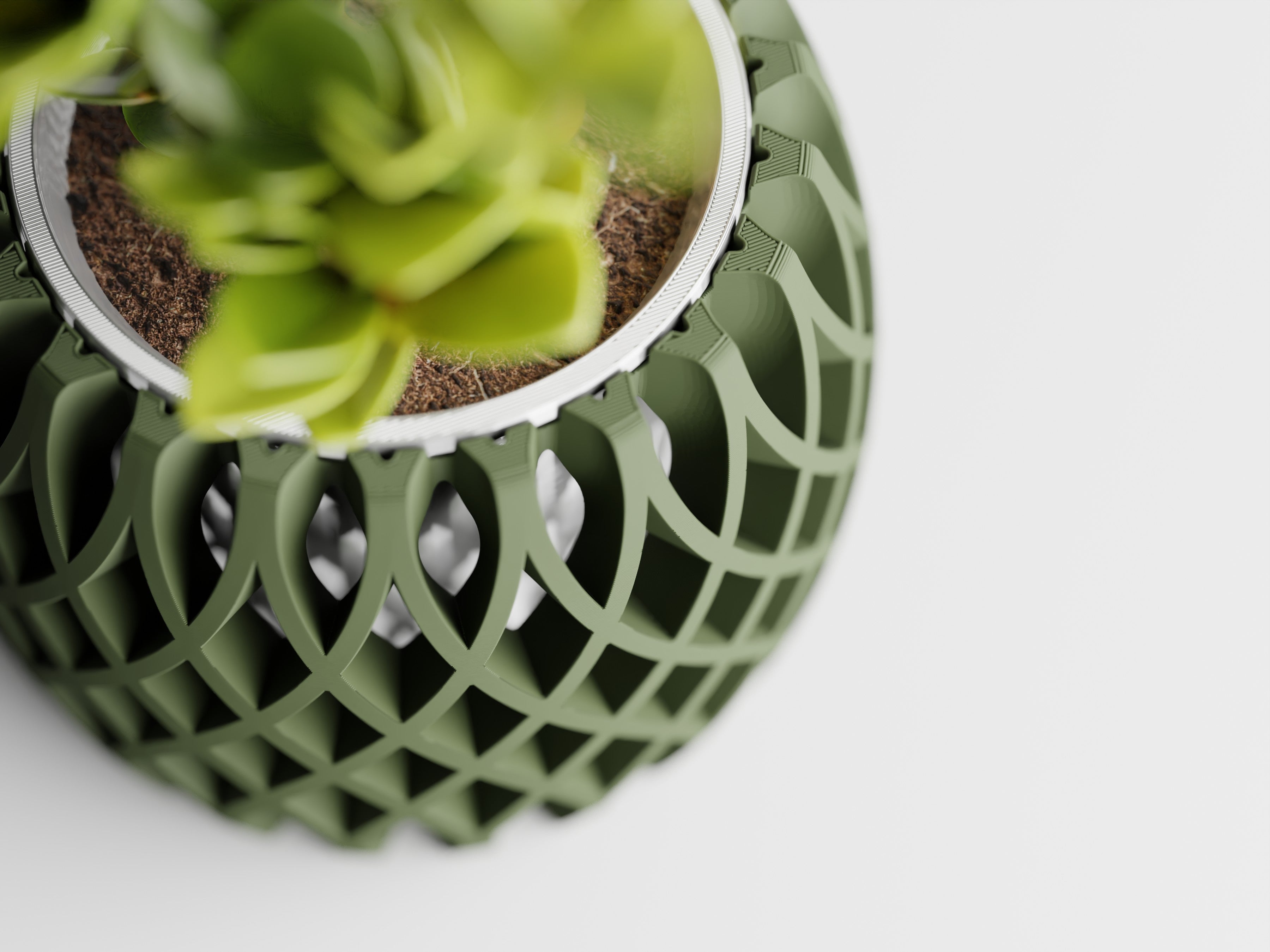 Interweave Planter – Two Part 3D Printed Modern Planter