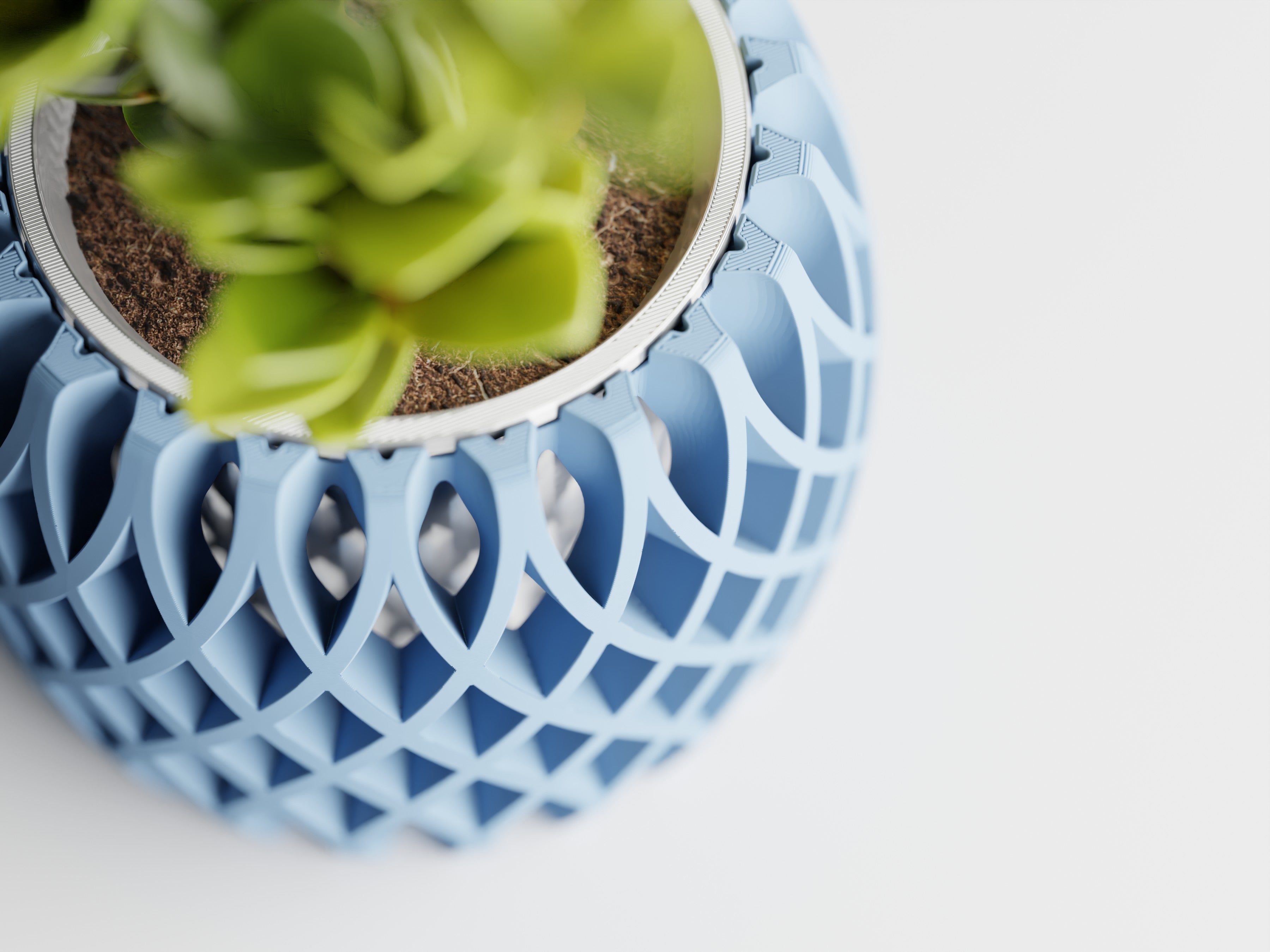 Interweave Planter – Two Part 3D Printed Modern Planter