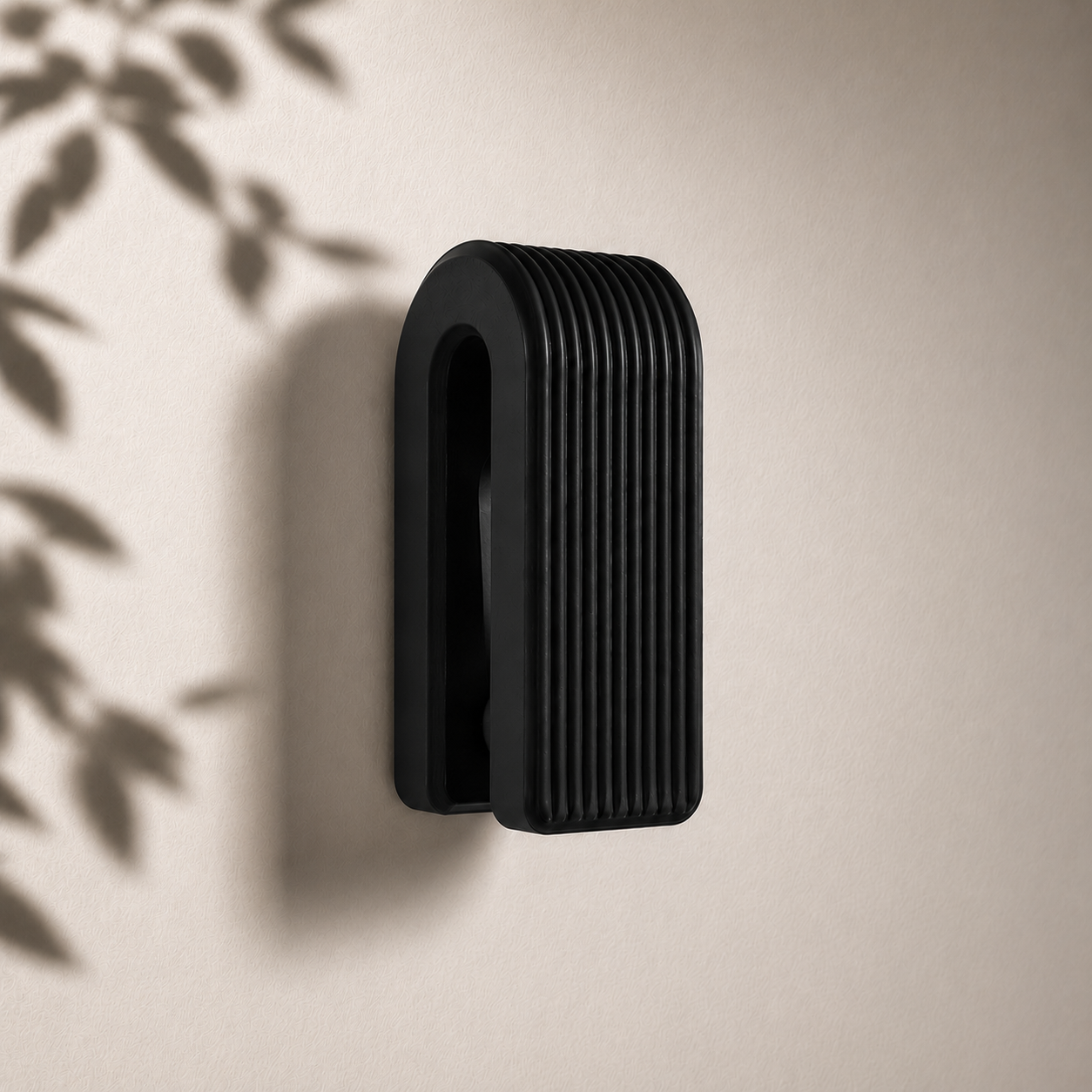 Auto-Locking Hanger – Gravity Towel Hook | Ribbed Minimalist Wall Hook