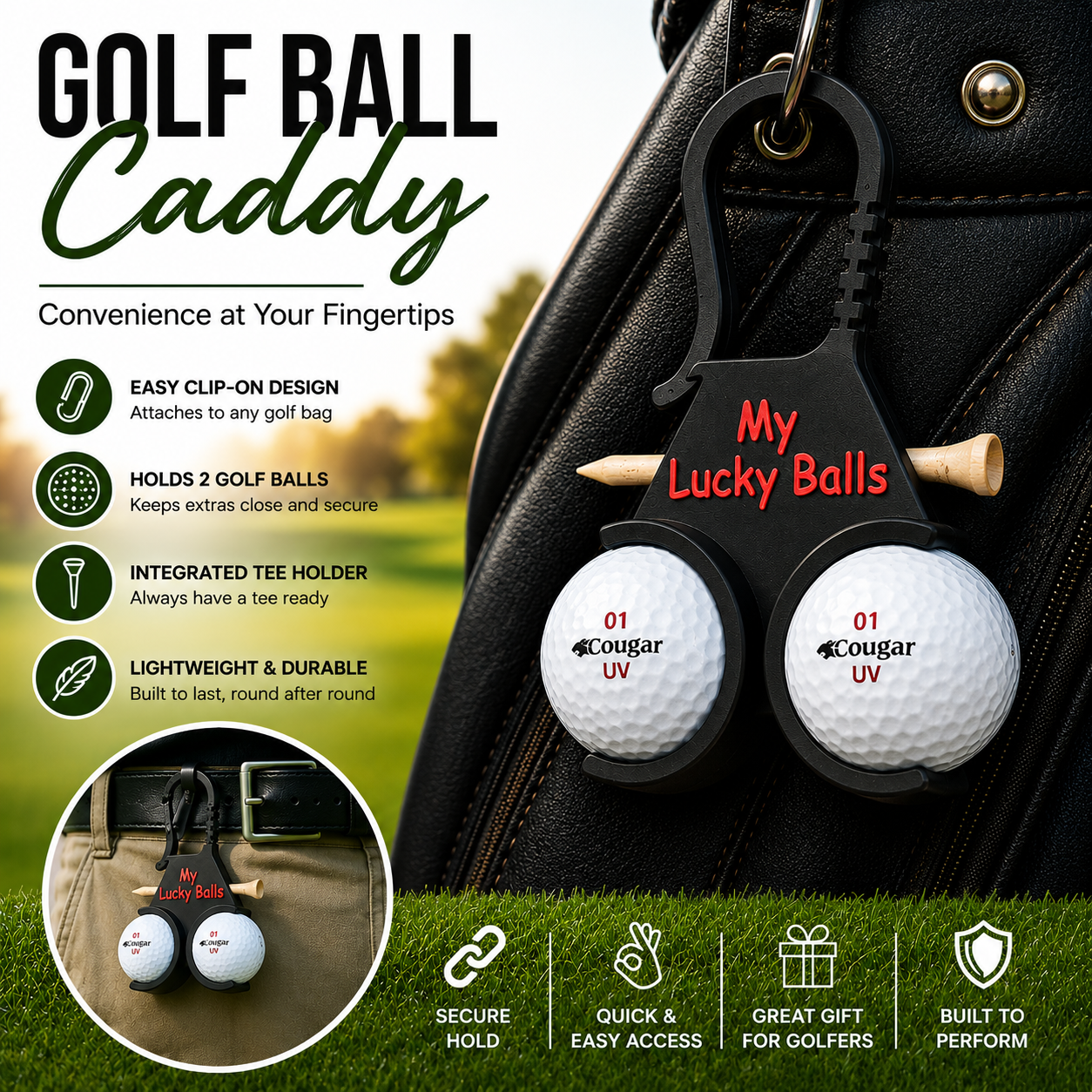 My Lucky Balls - Golf Ball Caddy