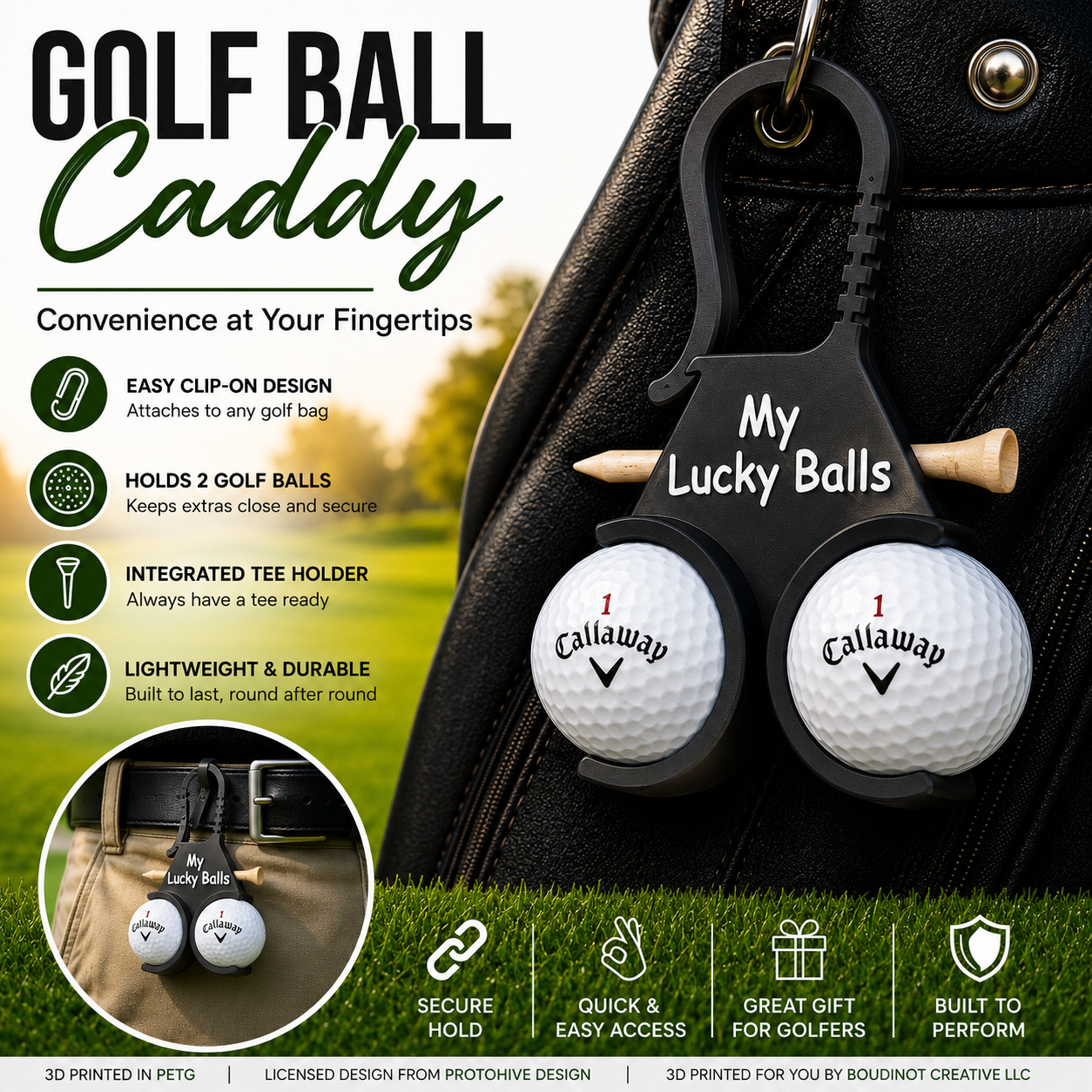 My Lucky Balls - Golf Ball Caddy