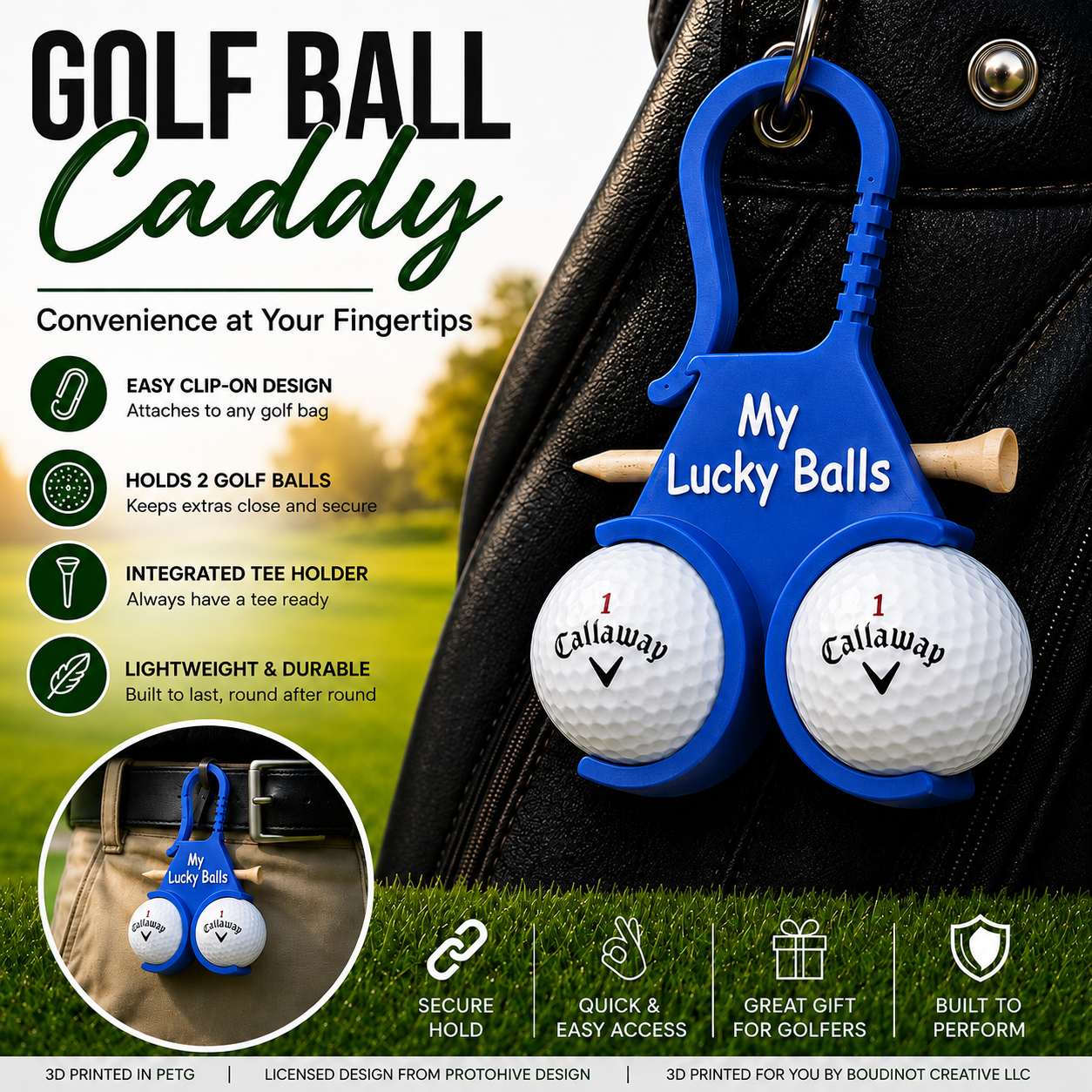 My Lucky Balls - Golf Ball Caddy