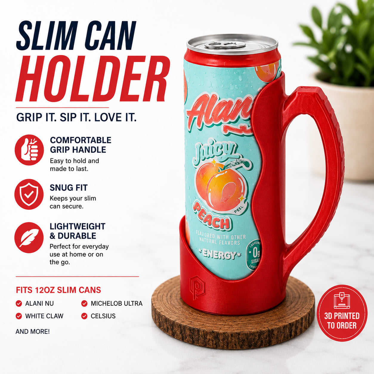 Slim Can Holder for Alani Nu and More
