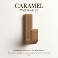 Modern Wall Hook V2, Ribbed Coat & Towel Hanger, Single or Multipack