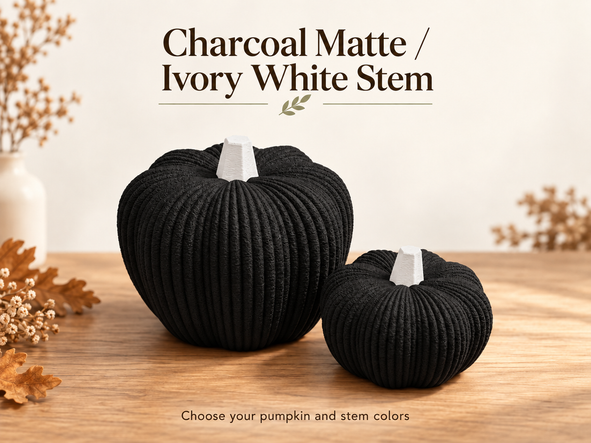 3D Printed Decorative Pumpkin | Custom Fall Pumpkin Decor - Modern Autumn Home Decor