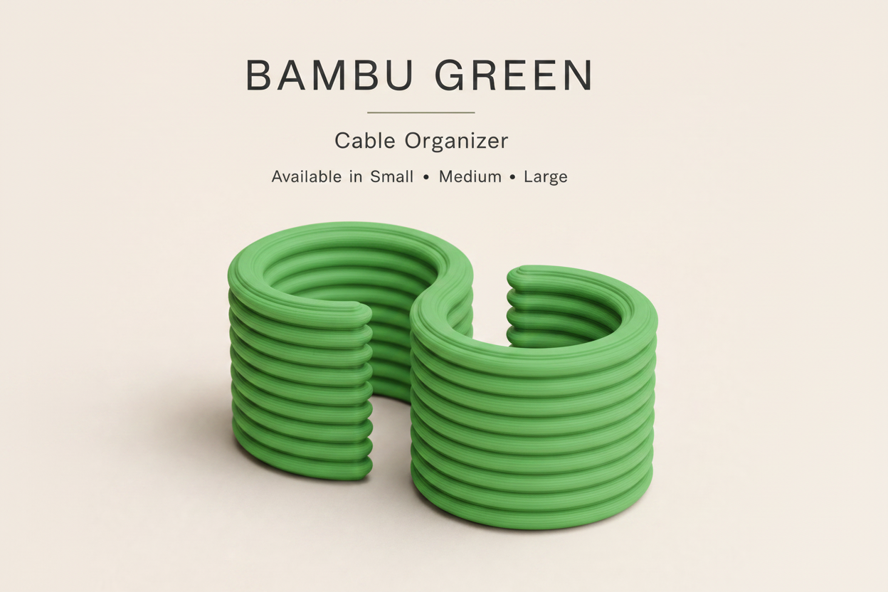 3 Pack S Shape Cable Organizers | Minimalist Cord Wraps for Charging Cables