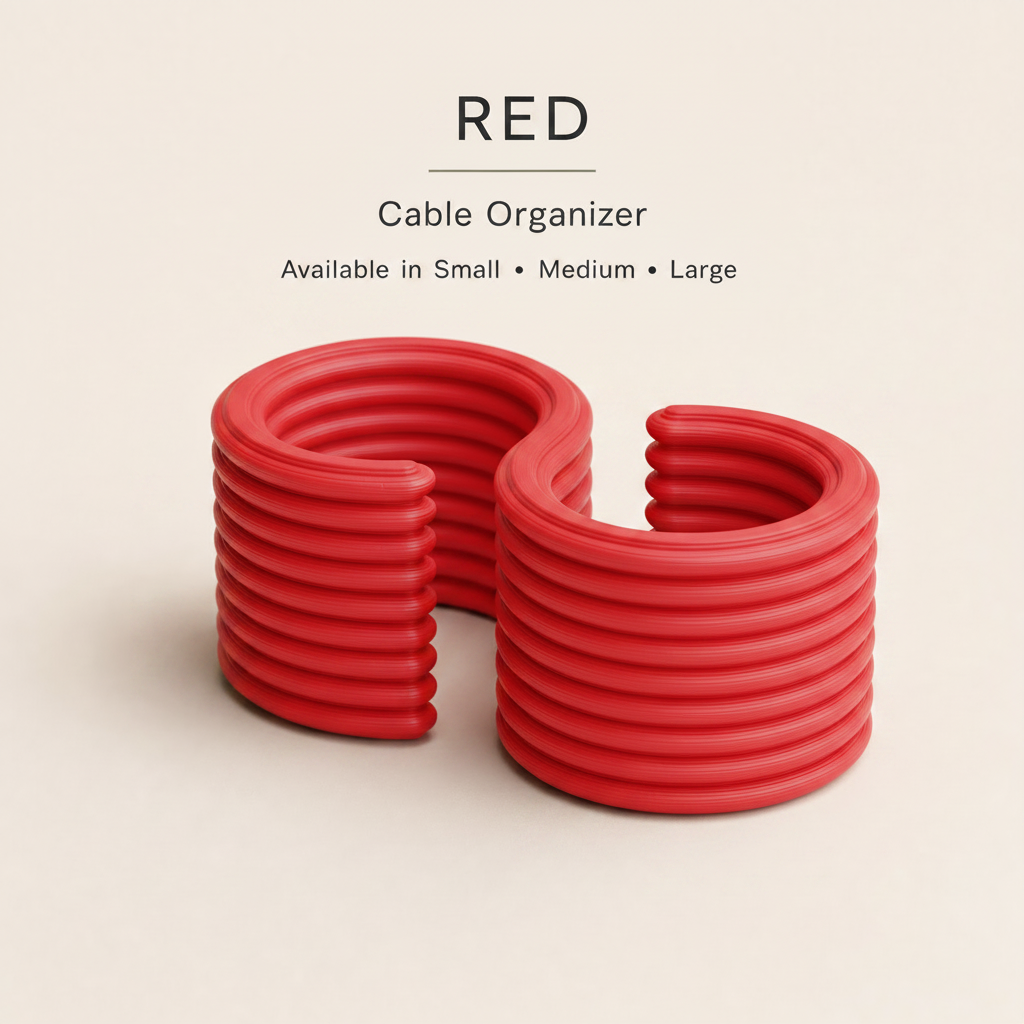 3 Pack S Shape Cable Organizers | Minimalist Cord Wraps for Charging Cables
