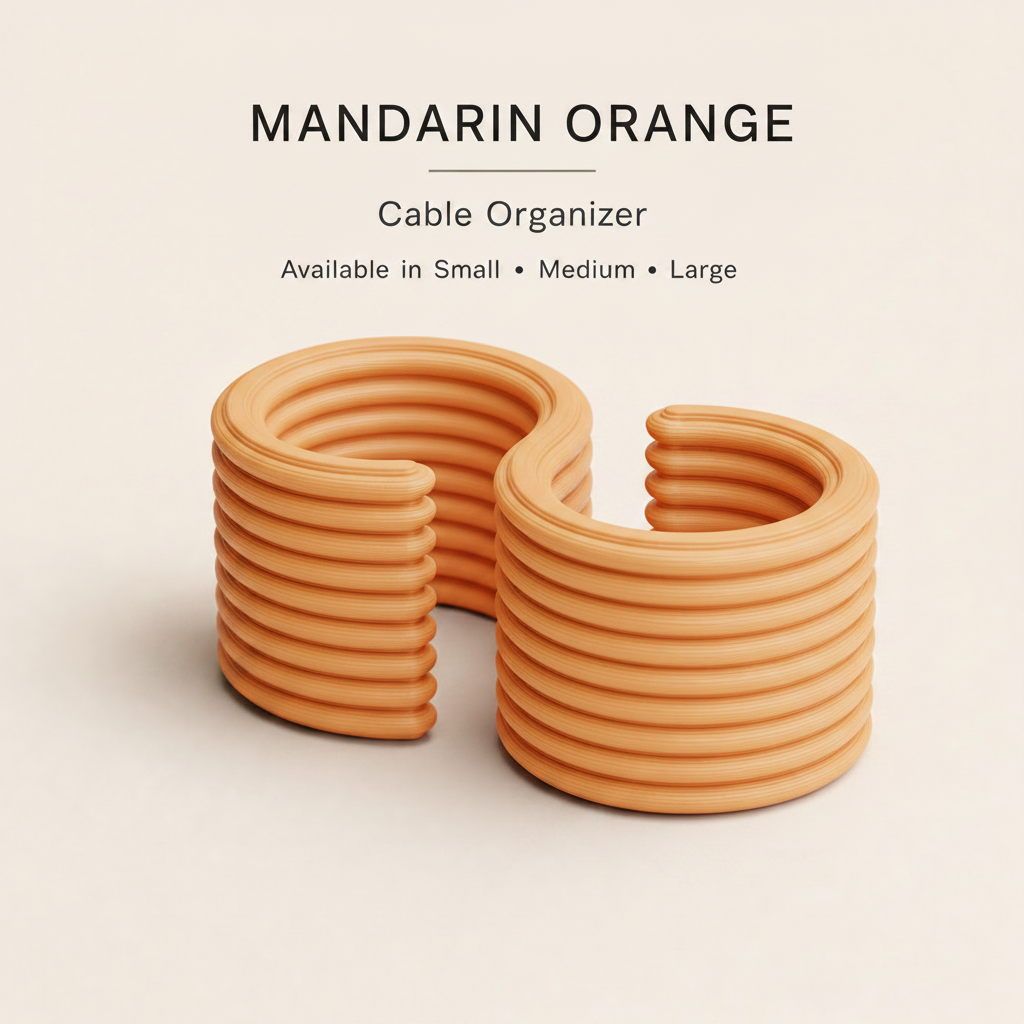 3 Pack S Shape Cable Organizers | Minimalist Cord Wraps for Charging Cables