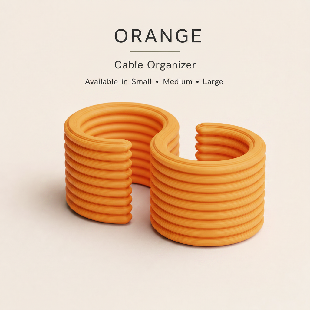 3 Pack S Shape Cable Organizers | Minimalist Cord Wraps for Charging Cables