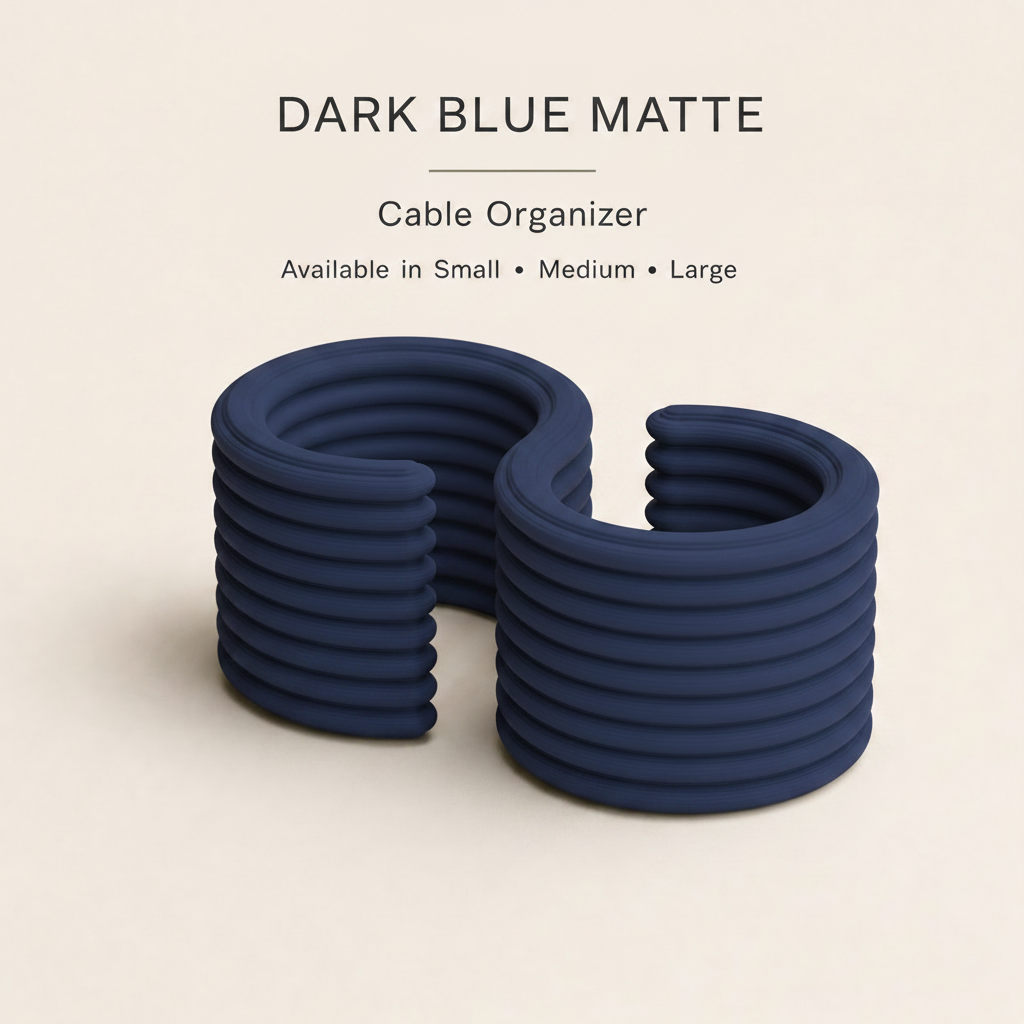 3 Pack S Shape Cable Organizers | Minimalist Cord Wraps for Charging Cables