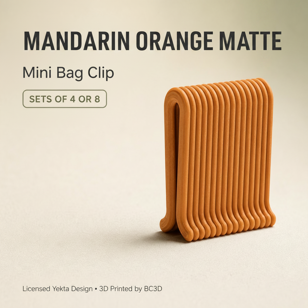 Mini Bag Clips – Reusable Snack & Food Bag Sealing Clips – 4 or 8 Piece Set