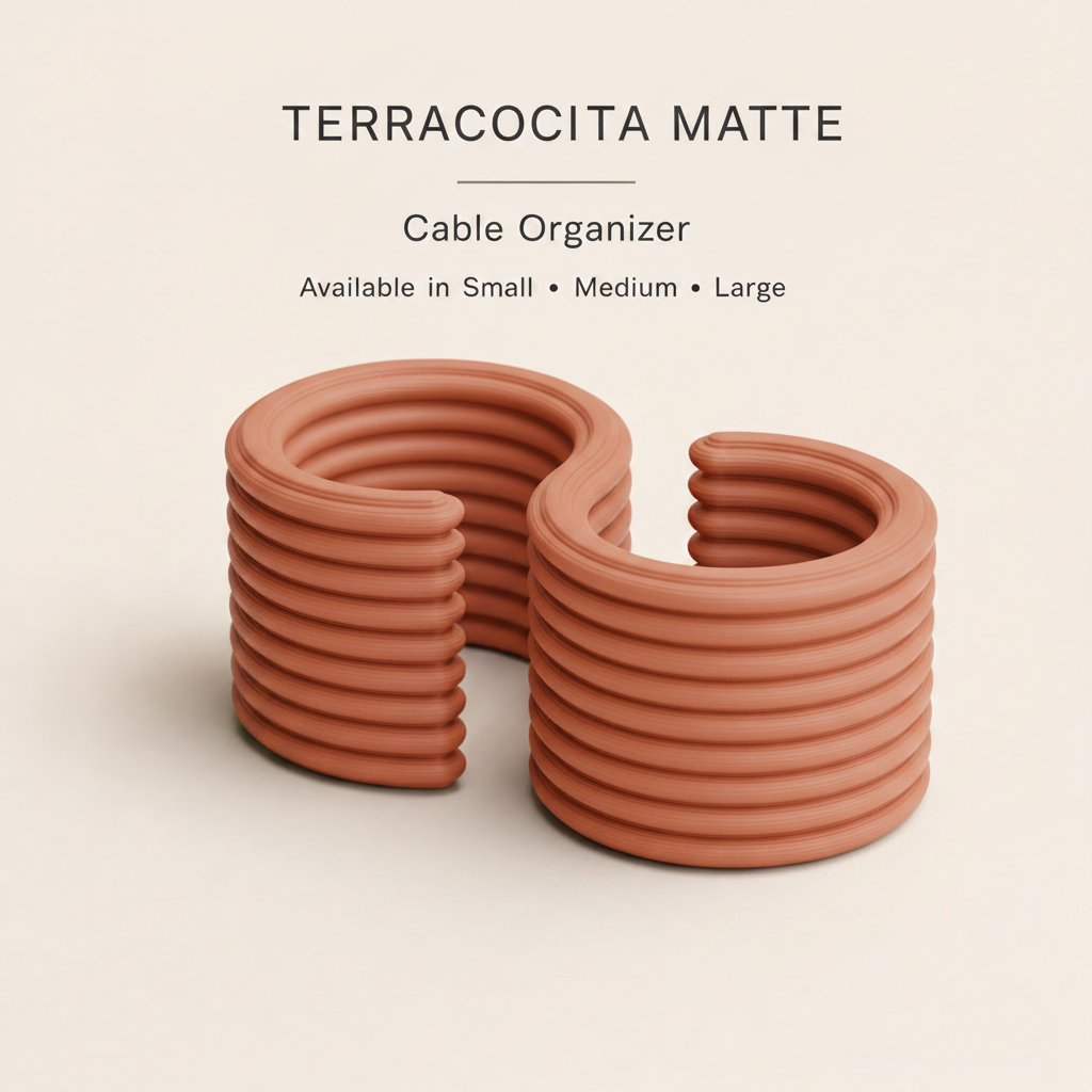 3 Pack S Shape Cable Organizers | Minimalist Cord Wraps for Charging Cables