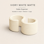 3 Pack S Shape Cable Organizers | Minimalist Cord Wraps for Charging Cables